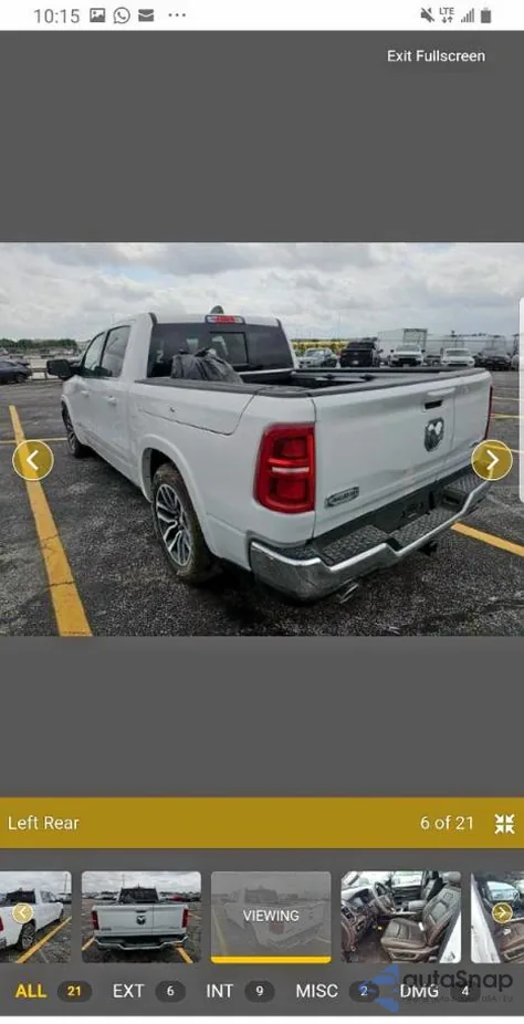 2025 Ram 1500 Limited z USA, uszkodzony, nr VIN 1C6SRFHPXSN558647
